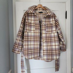 NWT Miss Selfridge shacket in lilac check